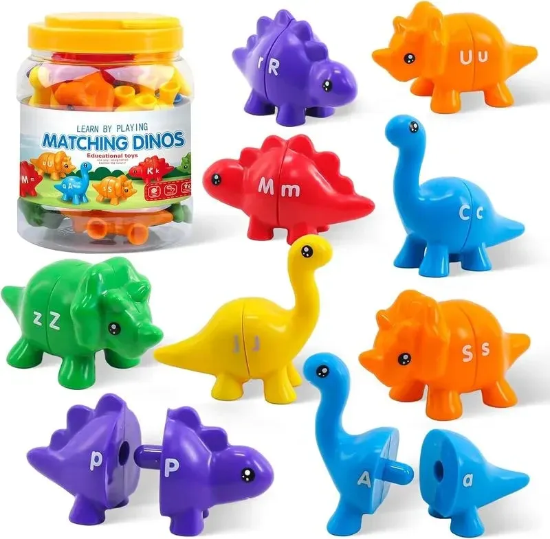 Matching Dinos – 26-Piece ABC Dinosaur Alphabet Learning Set